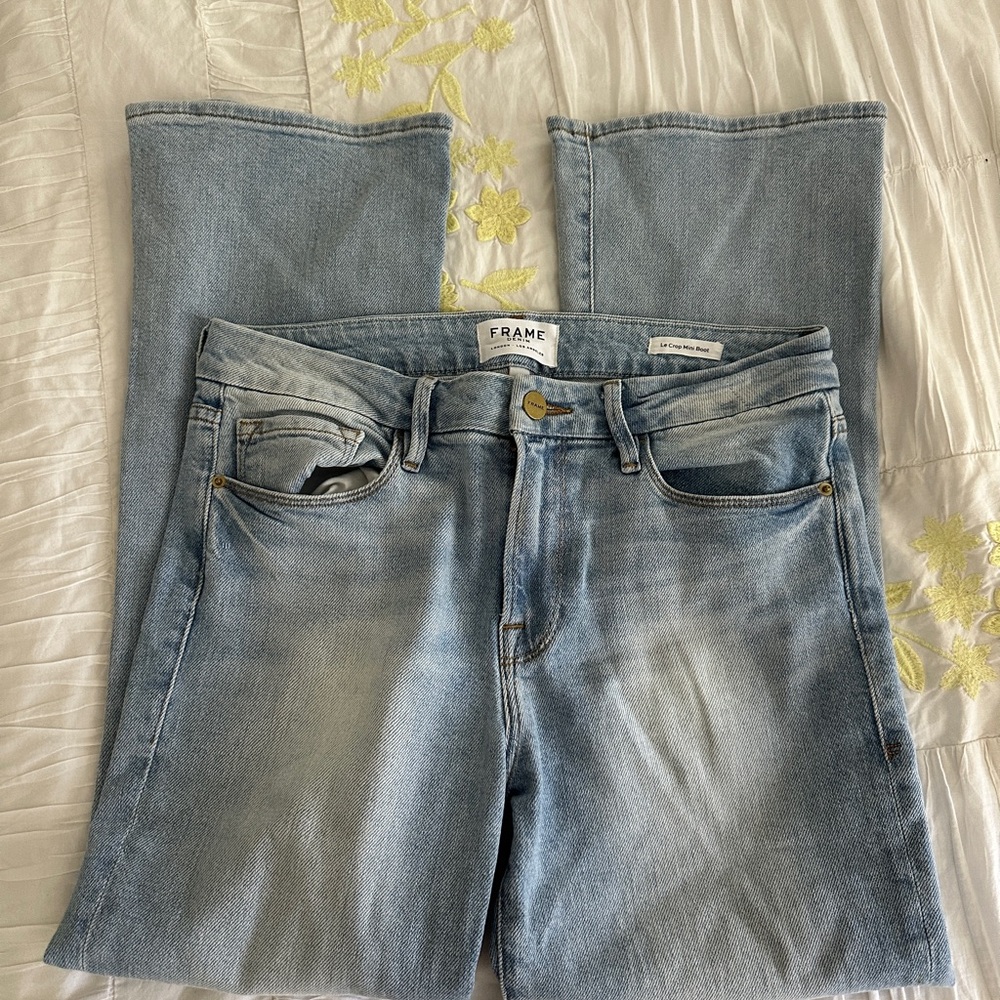 Frame Denim Women's Sky Blue Le Crop Mini
